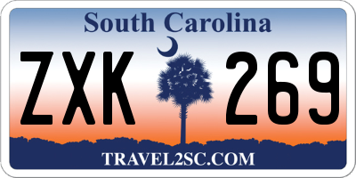 SC license plate ZXK269
