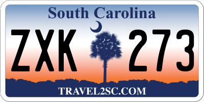 SC license plate ZXK273