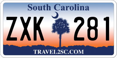 SC license plate ZXK281