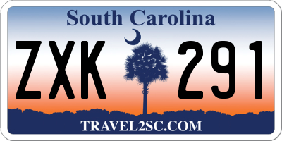 SC license plate ZXK291