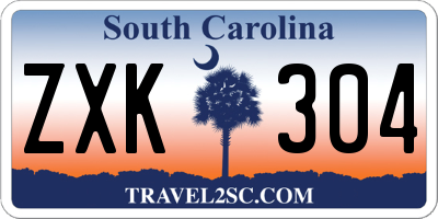 SC license plate ZXK304