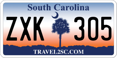 SC license plate ZXK305