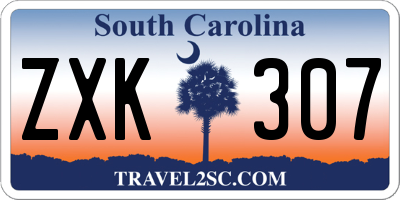 SC license plate ZXK307