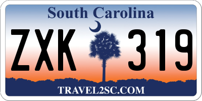 SC license plate ZXK319