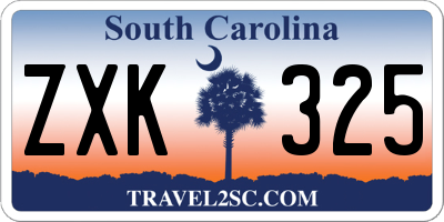 SC license plate ZXK325