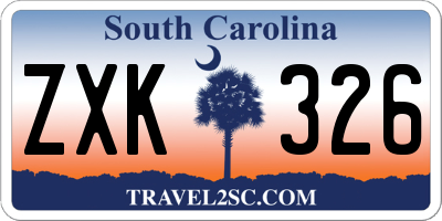 SC license plate ZXK326