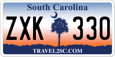 SC license plate ZXK330