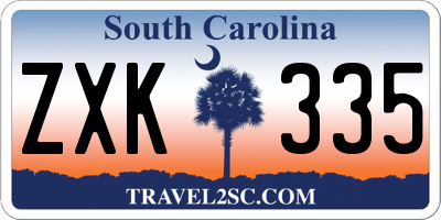 SC license plate ZXK335