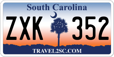SC license plate ZXK352
