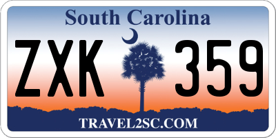 SC license plate ZXK359