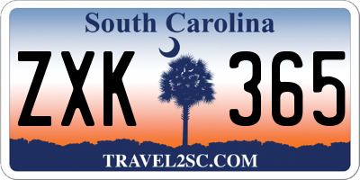 SC license plate ZXK365