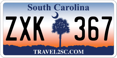 SC license plate ZXK367