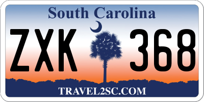 SC license plate ZXK368