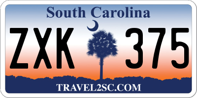 SC license plate ZXK375