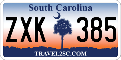 SC license plate ZXK385