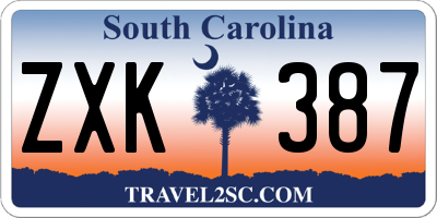 SC license plate ZXK387
