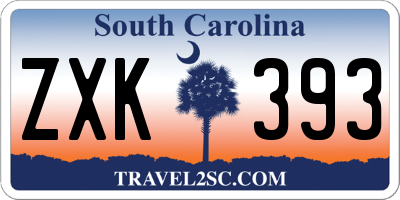 SC license plate ZXK393