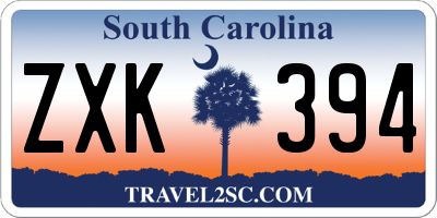 SC license plate ZXK394