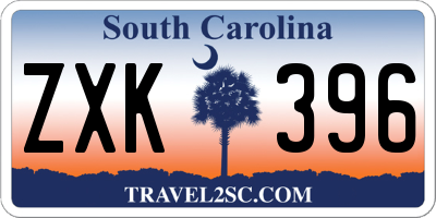 SC license plate ZXK396