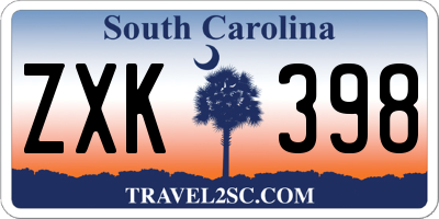 SC license plate ZXK398
