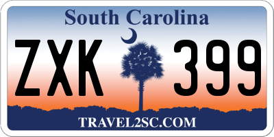 SC license plate ZXK399