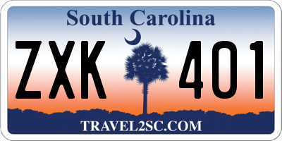 SC license plate ZXK401