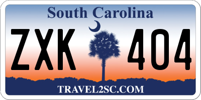 SC license plate ZXK404