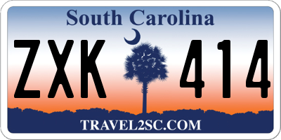 SC license plate ZXK414