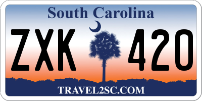 SC license plate ZXK420