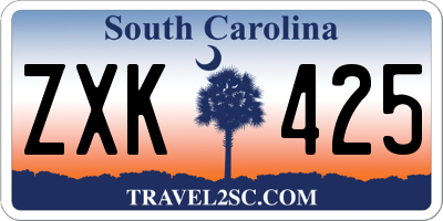 SC license plate ZXK425