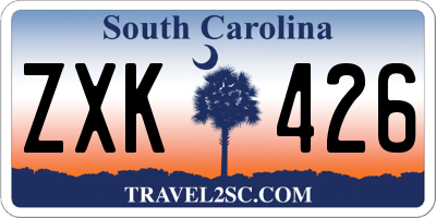 SC license plate ZXK426