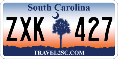 SC license plate ZXK427