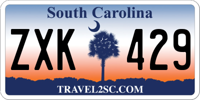 SC license plate ZXK429