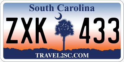 SC license plate ZXK433