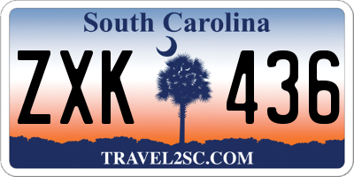 SC license plate ZXK436