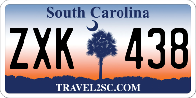 SC license plate ZXK438