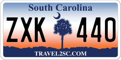 SC license plate ZXK440