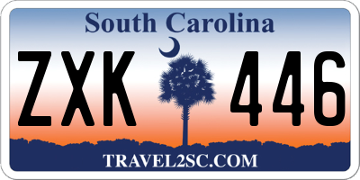 SC license plate ZXK446