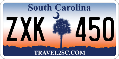 SC license plate ZXK450