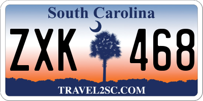 SC license plate ZXK468