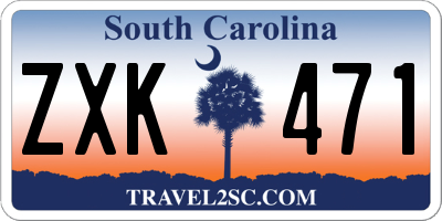 SC license plate ZXK471