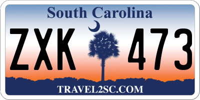 SC license plate ZXK473