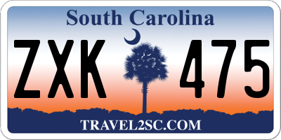 SC license plate ZXK475