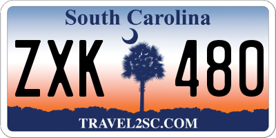 SC license plate ZXK480