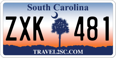 SC license plate ZXK481