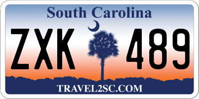 SC license plate ZXK489