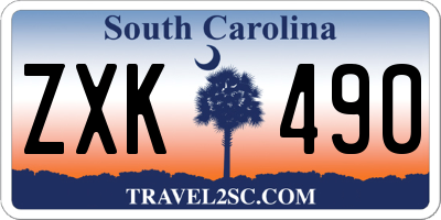 SC license plate ZXK490