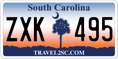 SC license plate ZXK495