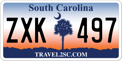 SC license plate ZXK497