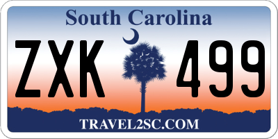 SC license plate ZXK499